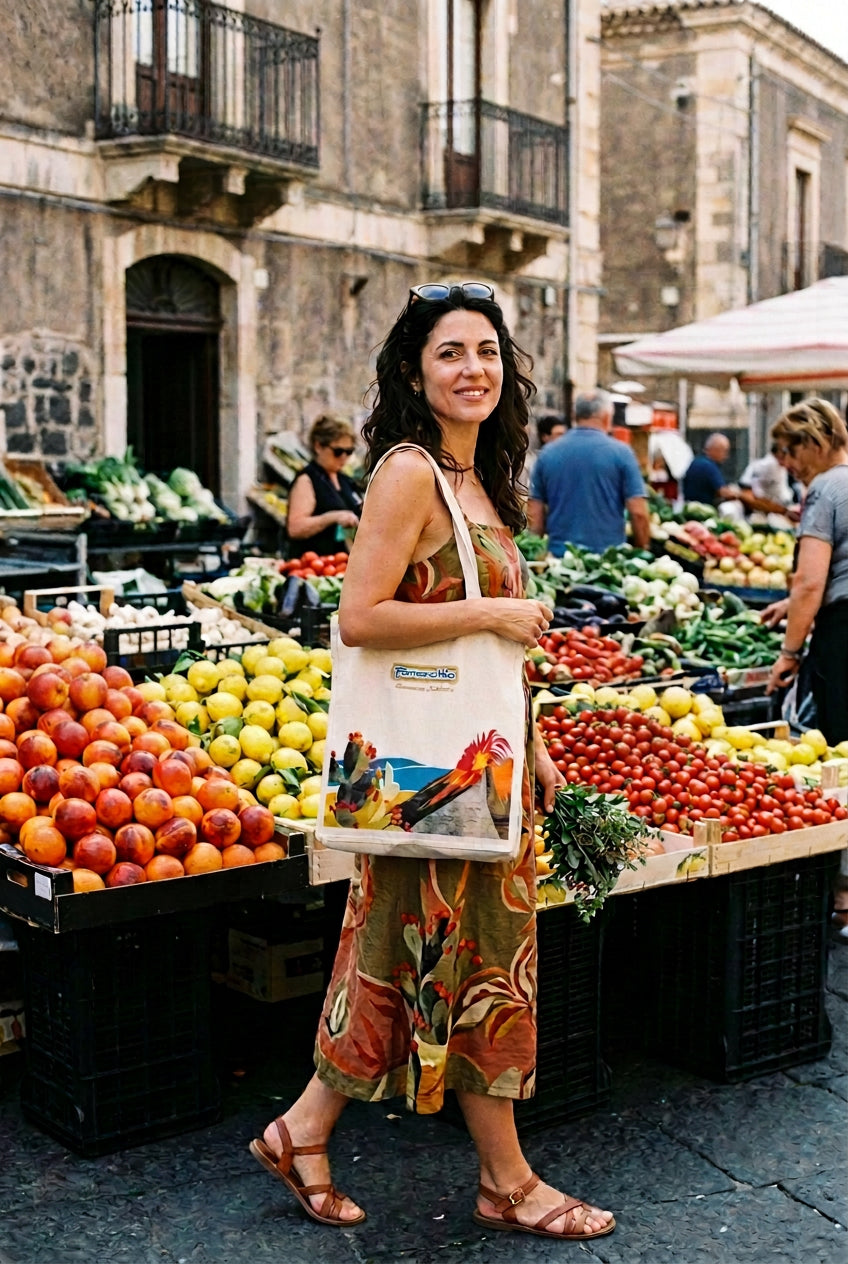 Shopper Tomarchio in tessuto